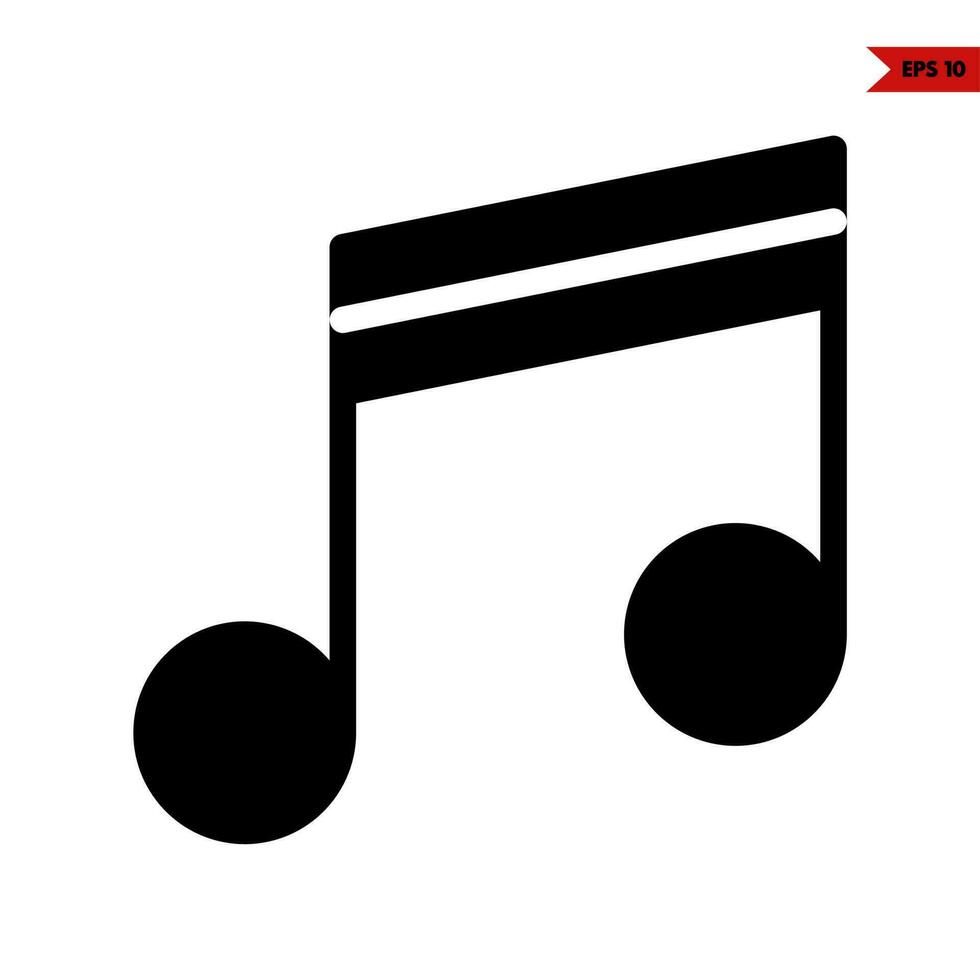muziek glyph icoon vector