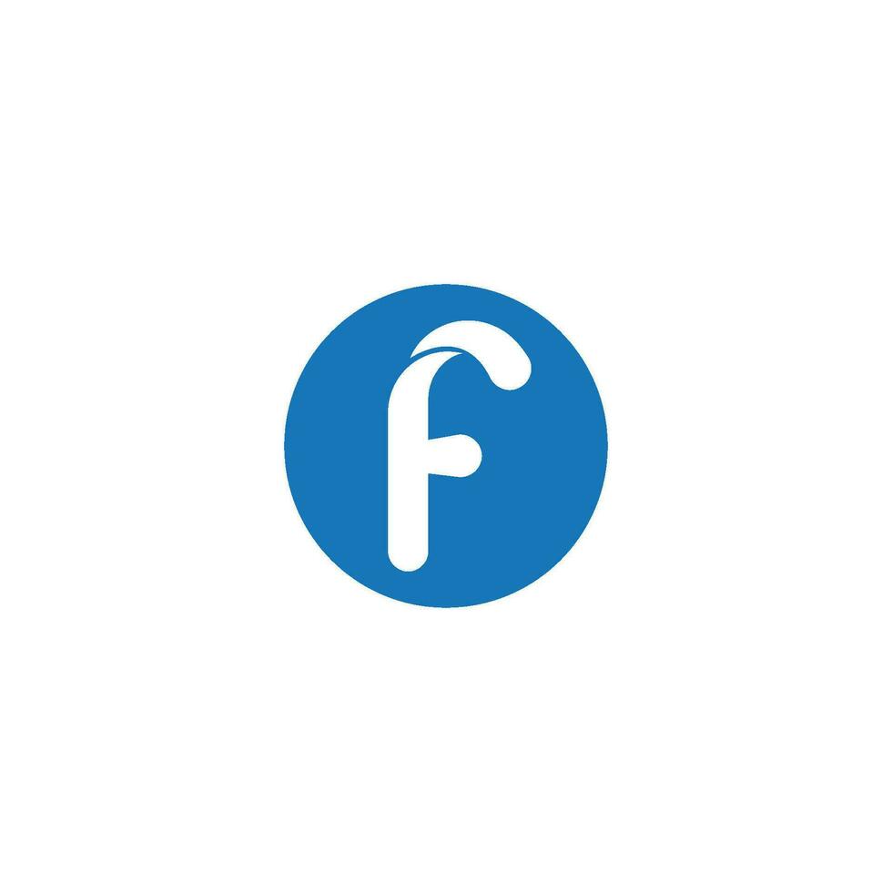 brief f logo icoon vector