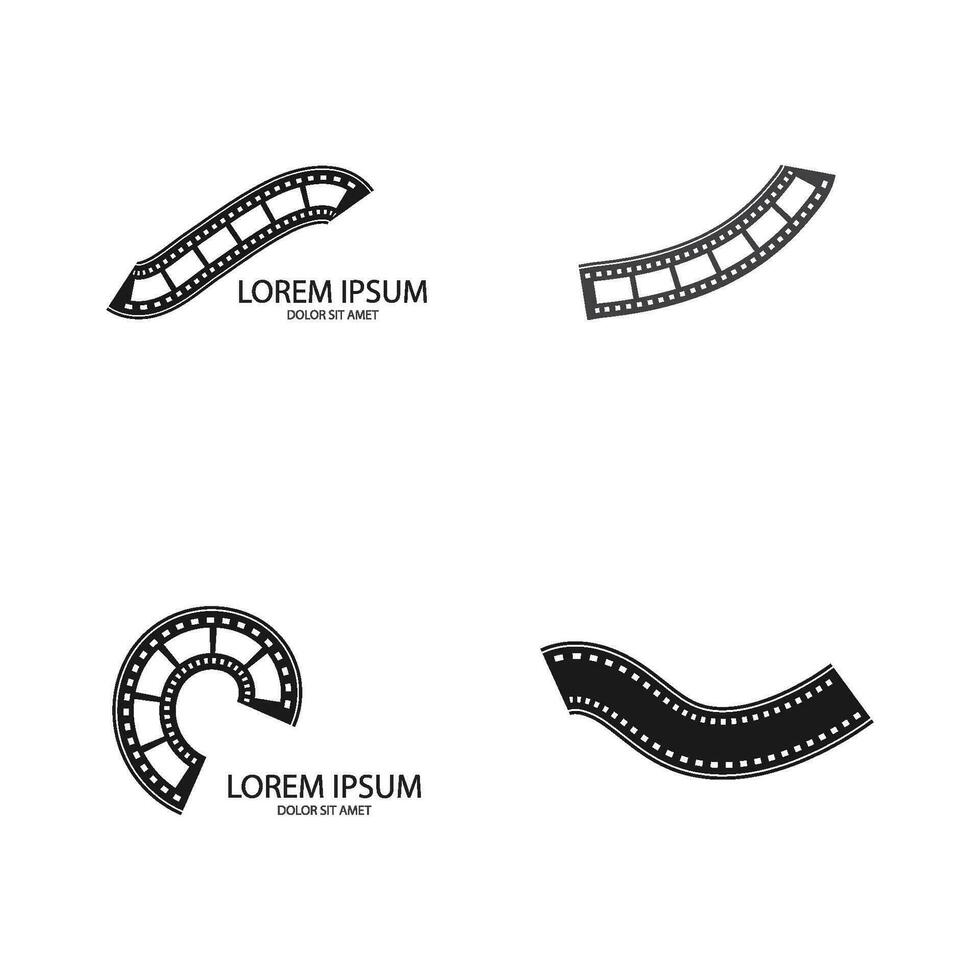 filmstrip logo sjabloon vector