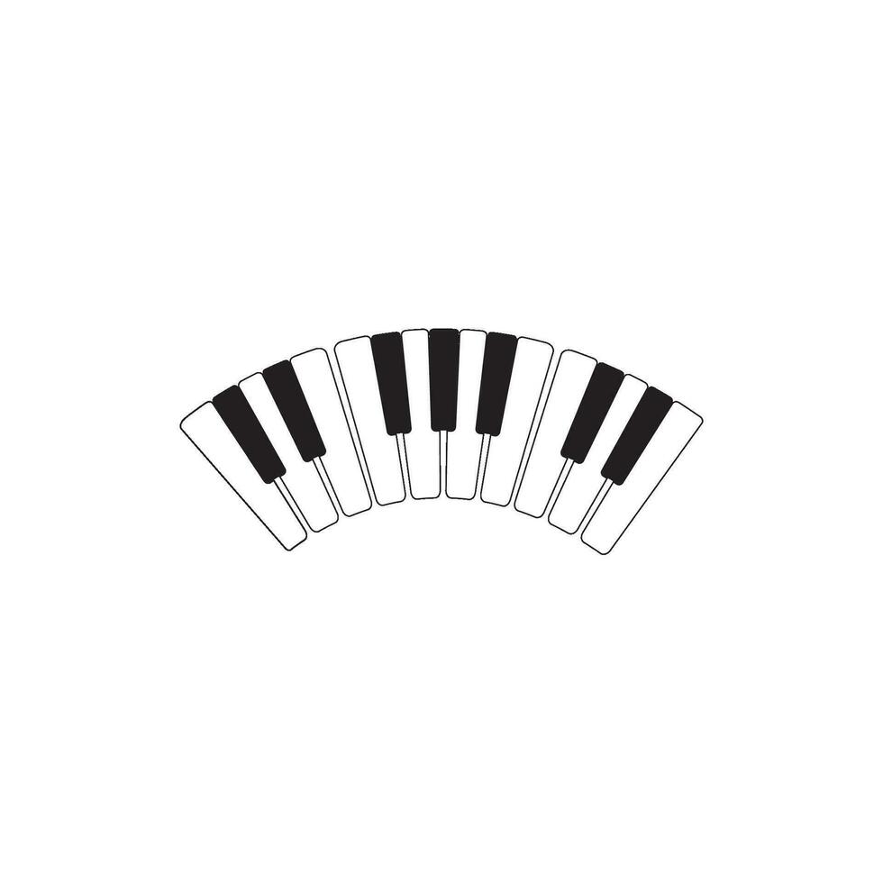 piano logo ontwerp sjabloon. vector