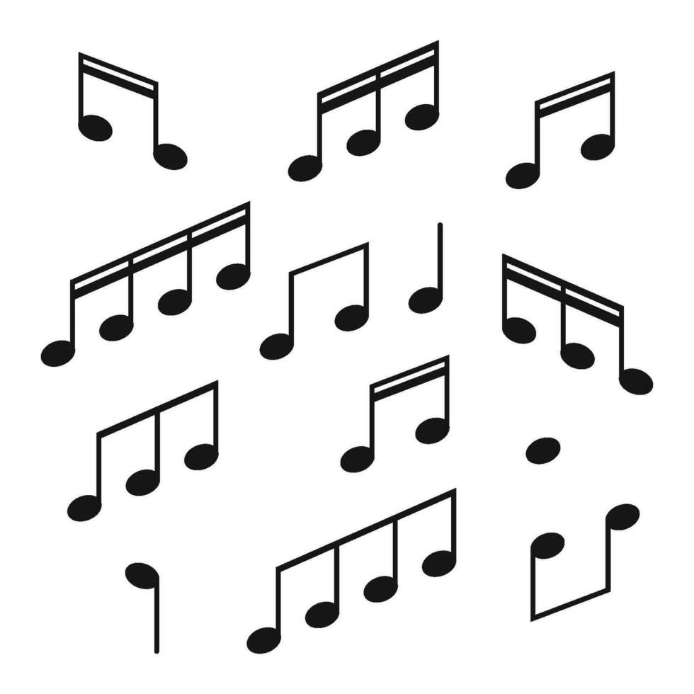 muzieknoot pictogram vector