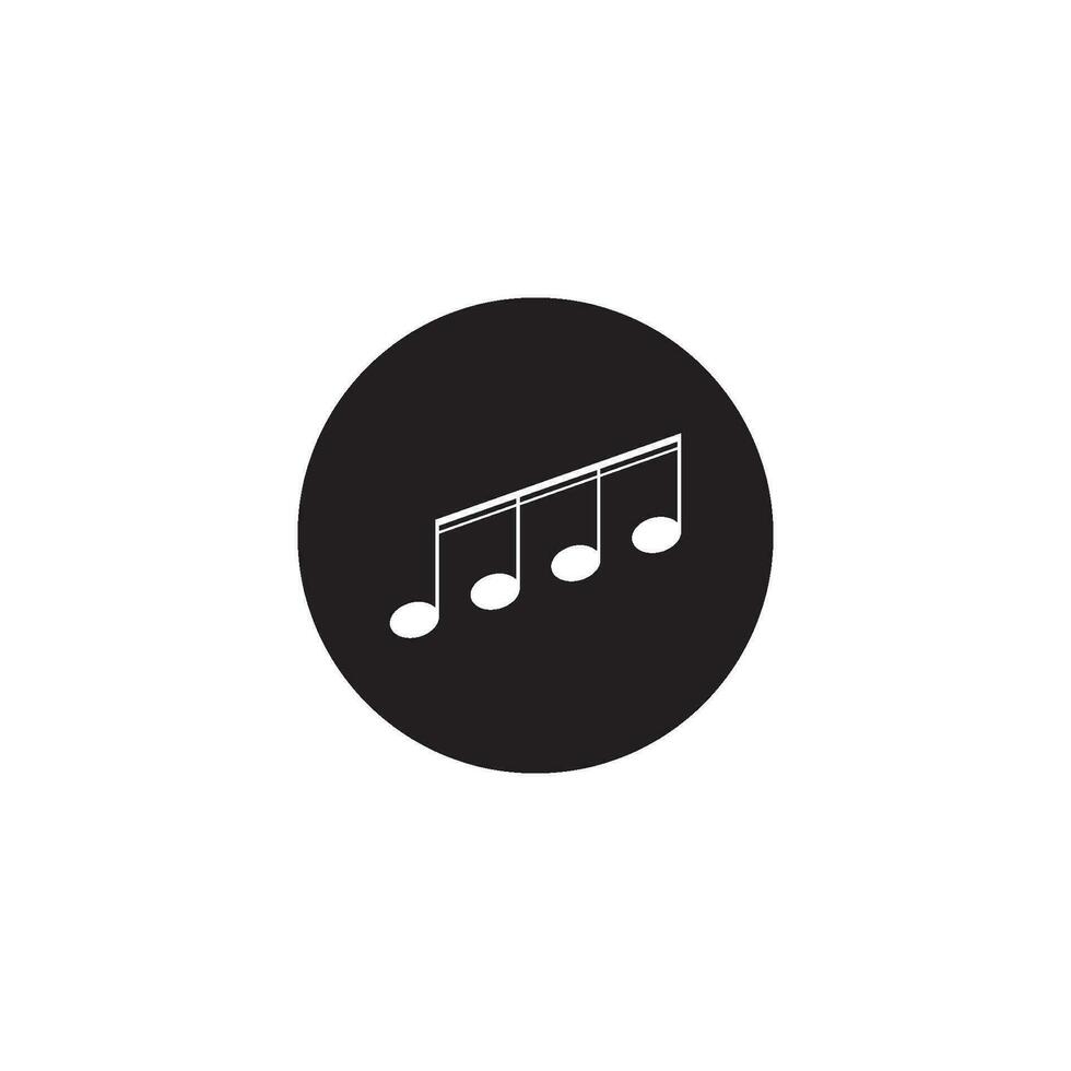 muzieknoot pictogram vector