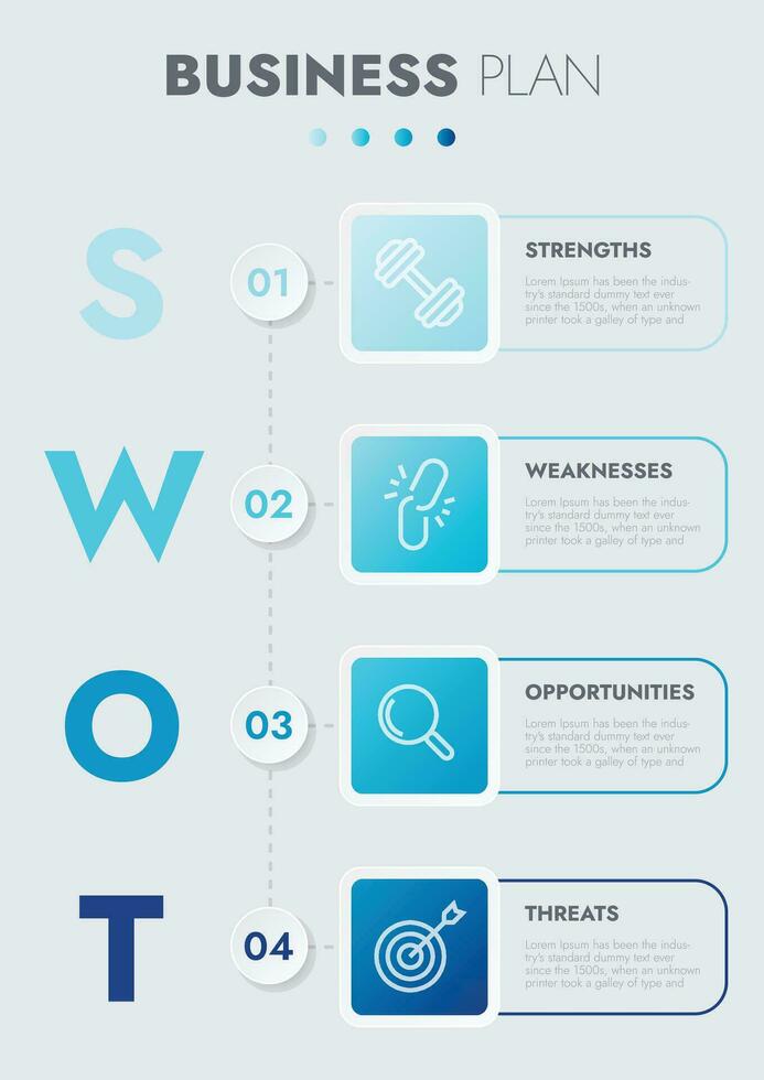 bedrijf sjabloon voor presentatie. infographic bedrijf gegevens visualisatie. werkwijze tabel met elementen van grafiek, diagram, stappen, opties, werkwijze. vector en illustratie concept voor presentatie.