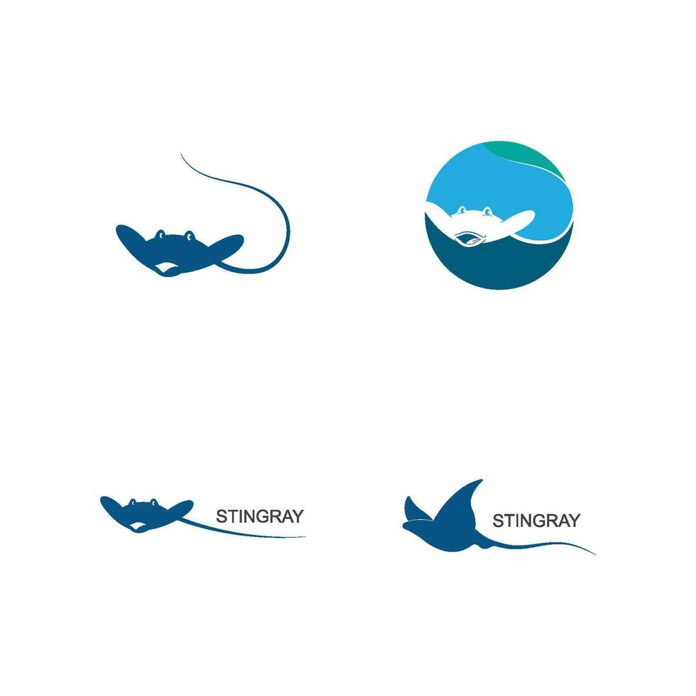 pijlstaartrog logo ilustration vector