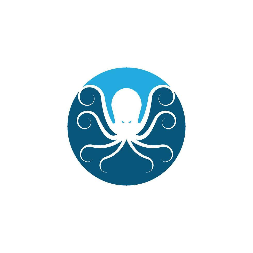 Octopus logo ilustration vector