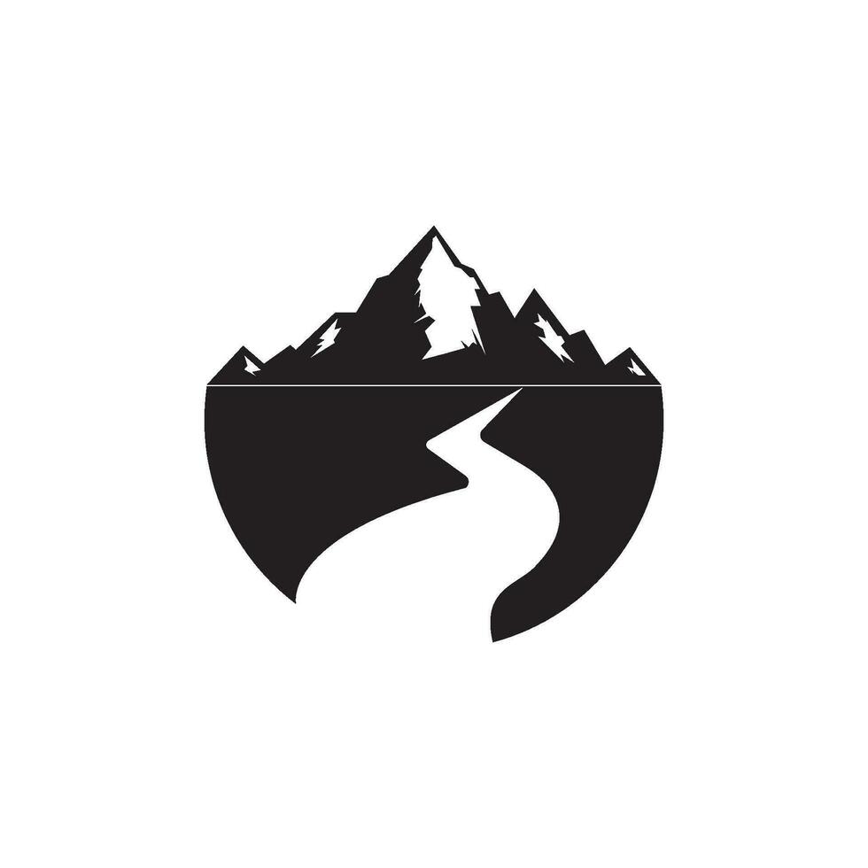rivier- logo sjabloon vector icoon illustratie