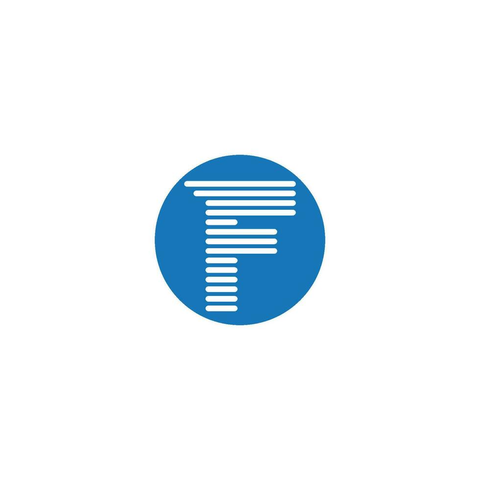 brief f logo icoon vector