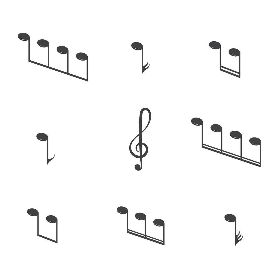 muzieknoot pictogram vector