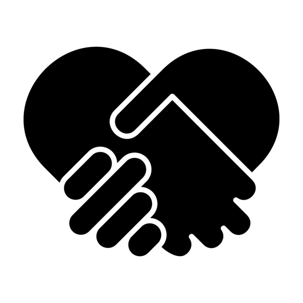 hand- schudden zwart icoon knop logo gemeenschap ontwerp vector