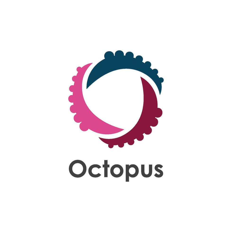 Octopus logo ilustration vector