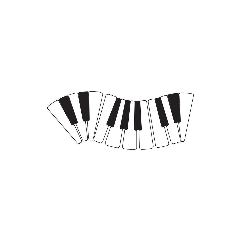 piano logo ontwerp sjabloon. vector