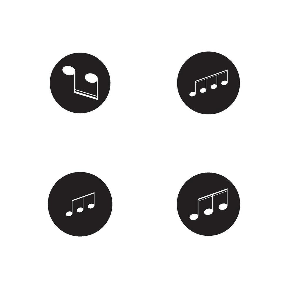 muzieknoot pictogram vector