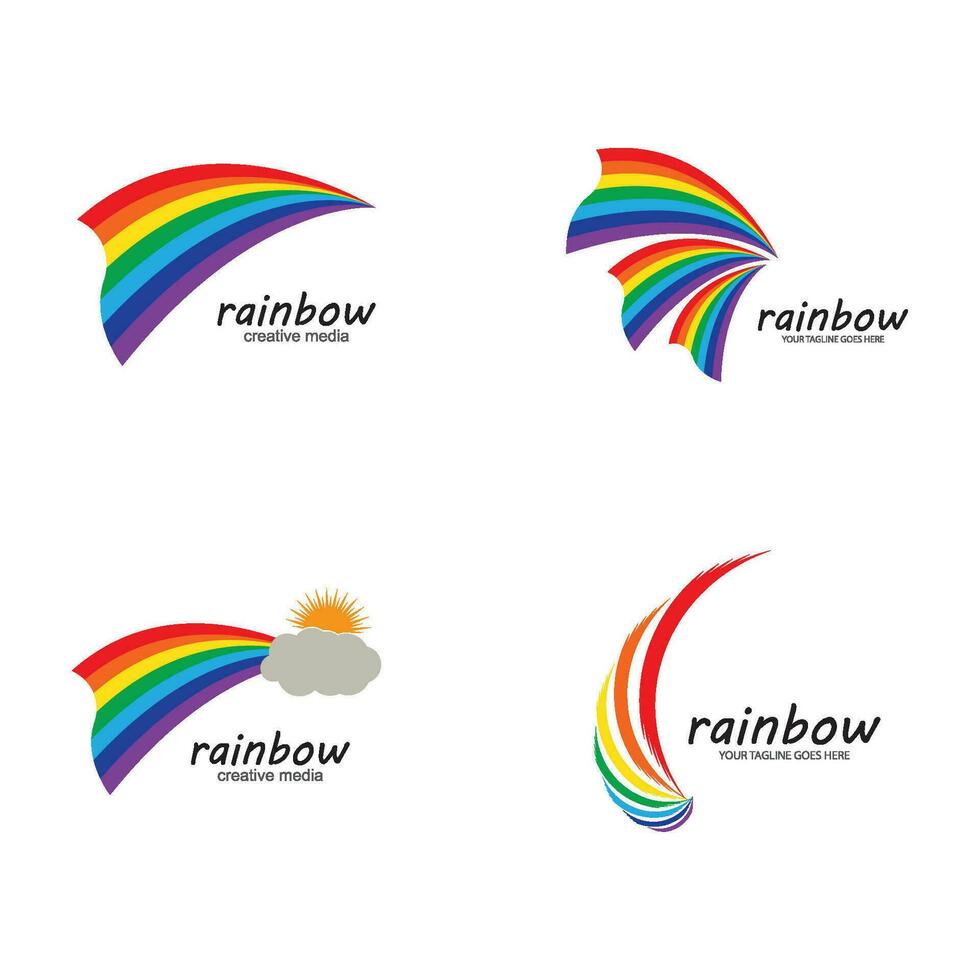 regenboog icoon logo vector sjabloon