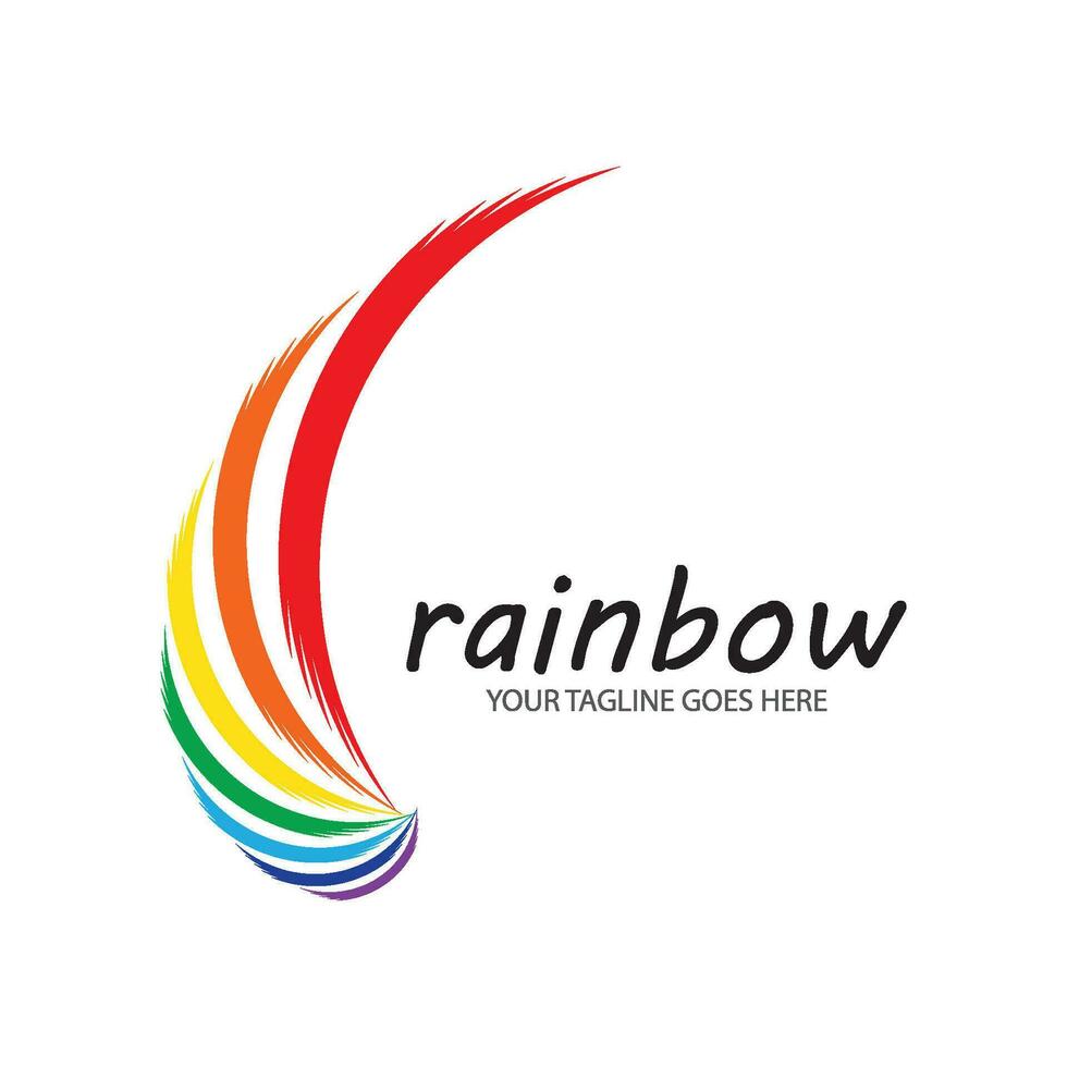 regenboog icoon logo vector sjabloon