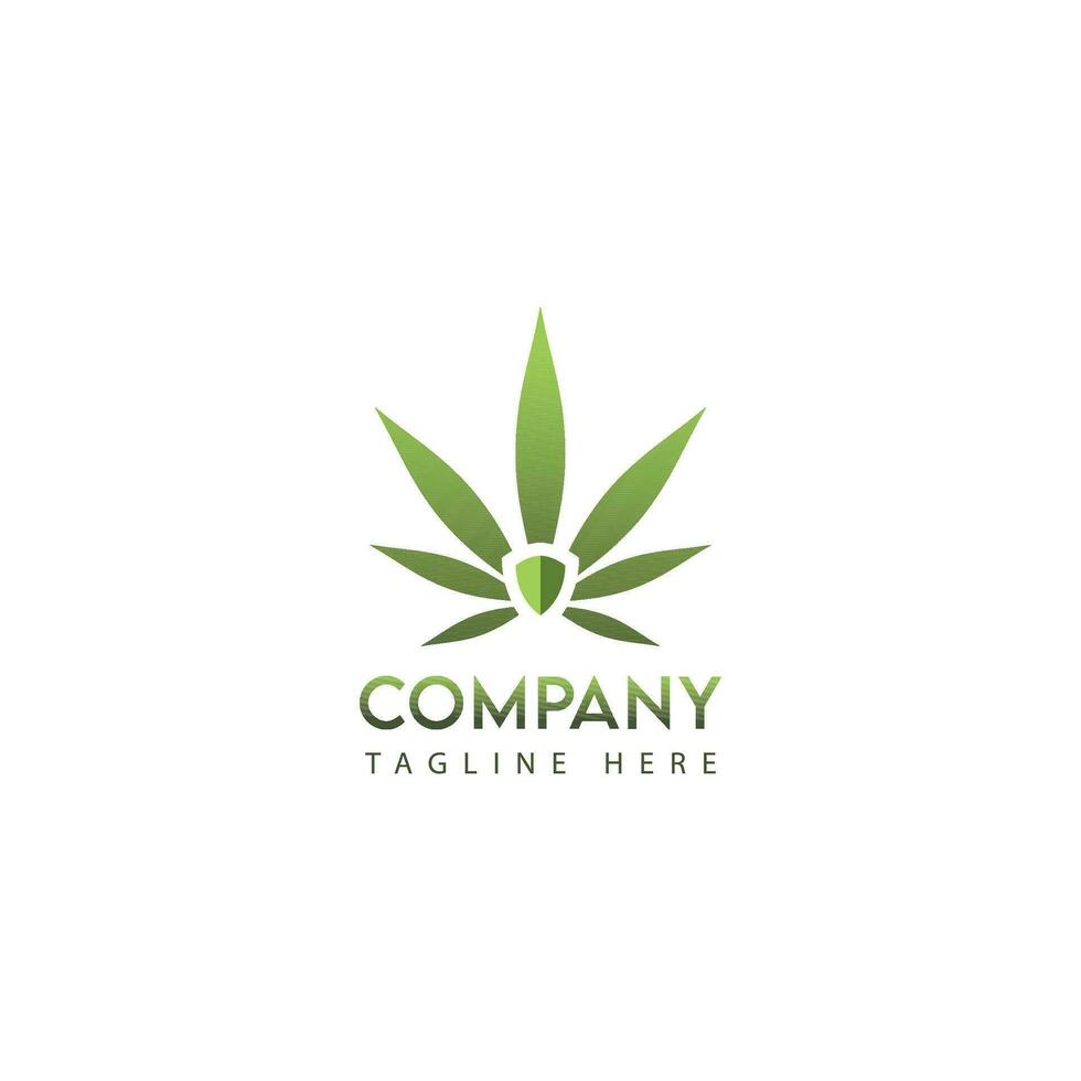 schild en hennep of maijuana blad logo vector. geschikt voor behandeling, geneeskunde Product enz vector