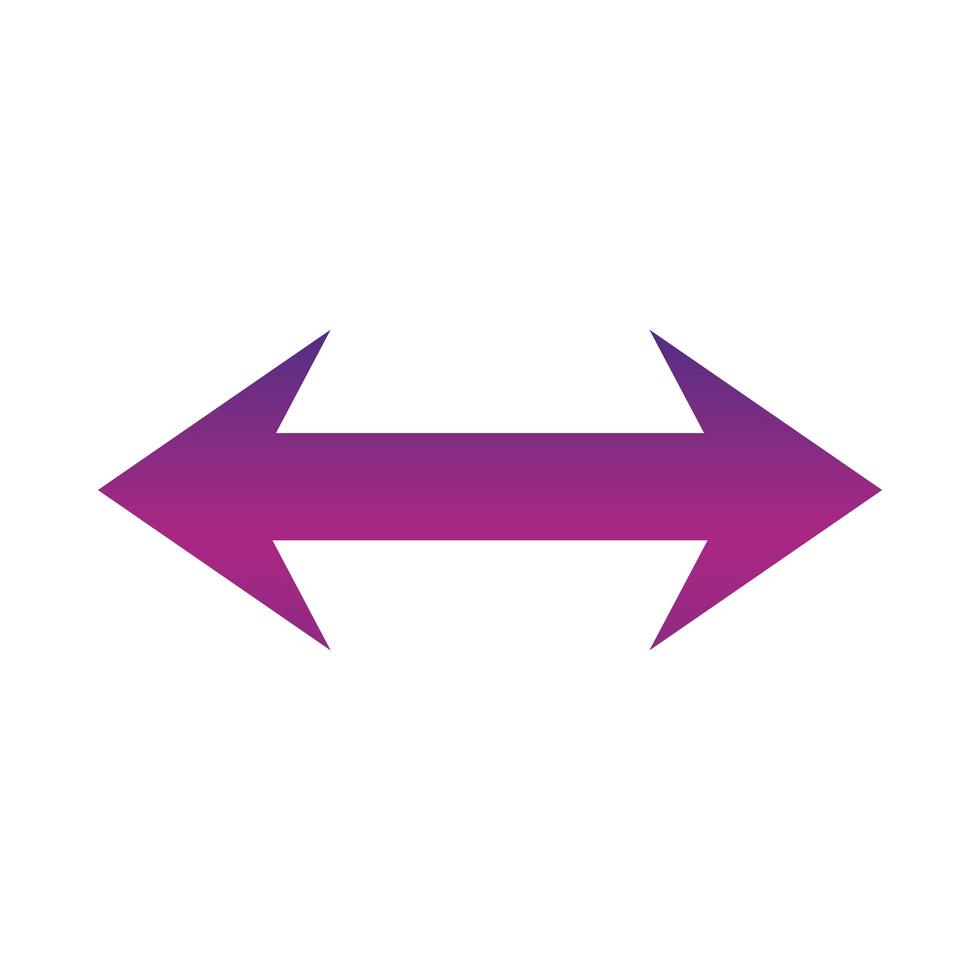 pijl richting gerelateerd pictogram pijlen wijzen twee kanten verloop stijl vector