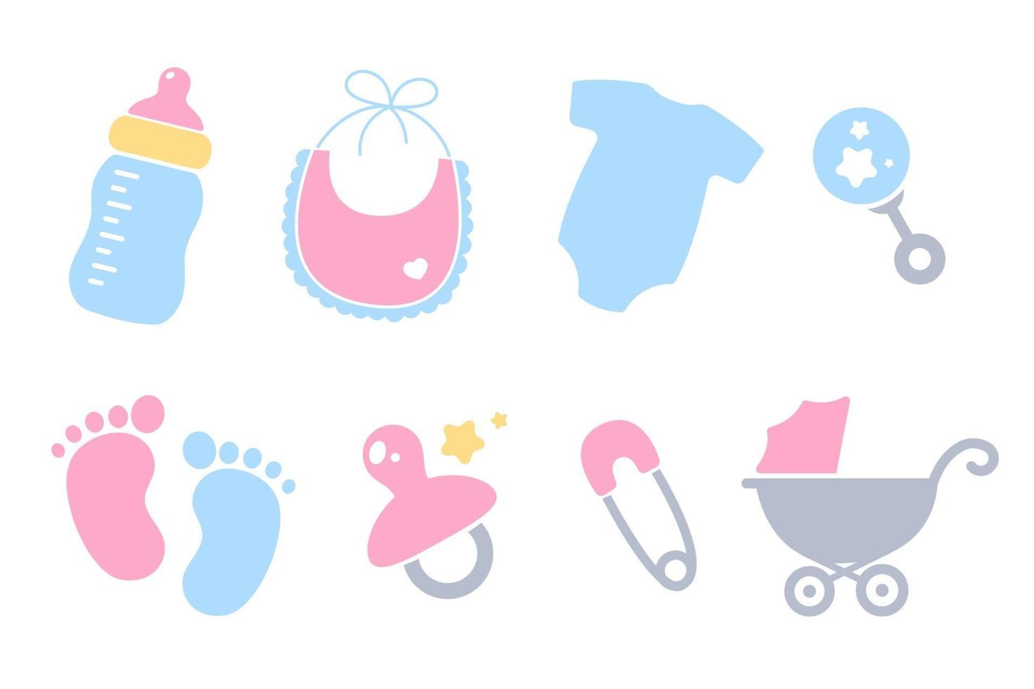 baby shower vector ontwerp gebruikt voor het opvoeden van pasgeborenen geïsoleerd op een witte achtergrond