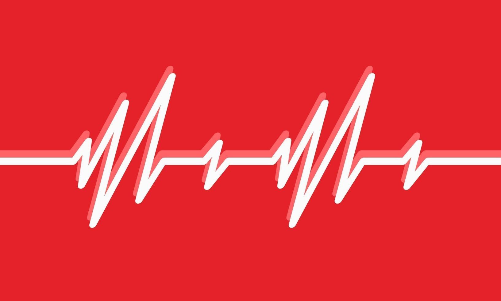 hartslag lijn illustratie pulse trace ecg of ekg cardio grafiek symbool voor gezonde en medische analyse vectorillustratie vector