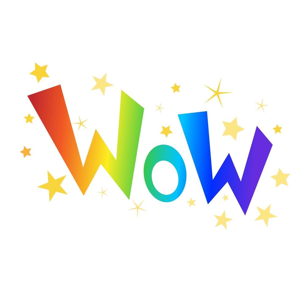 heldere regenboog vectorillustratie wow vector