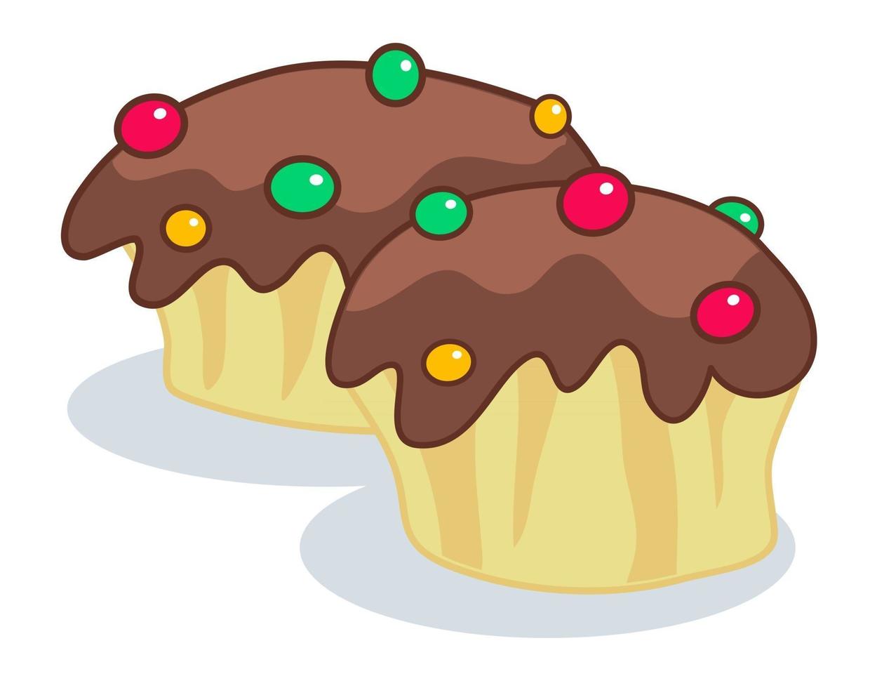 heerlijke chocolademuffins vector