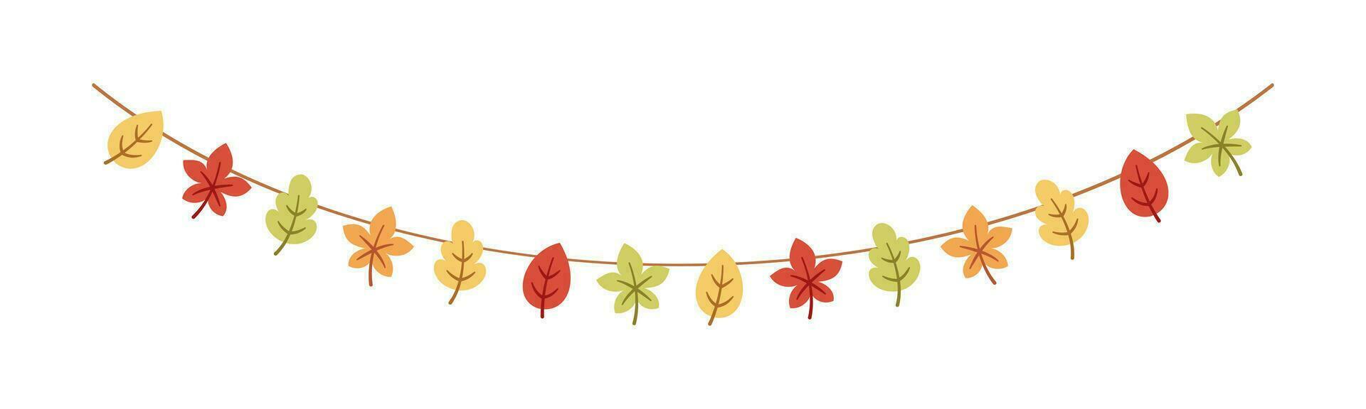 Boekhouding Beoefend Wonderbaarlijk herfst bladeren slinger in oranje en rood kleuren voor vallen en  dankzegging seizoen. vector geïsoleerd Aan wit achtergrond. 25576854  Vectorkunst bij Vecteezy