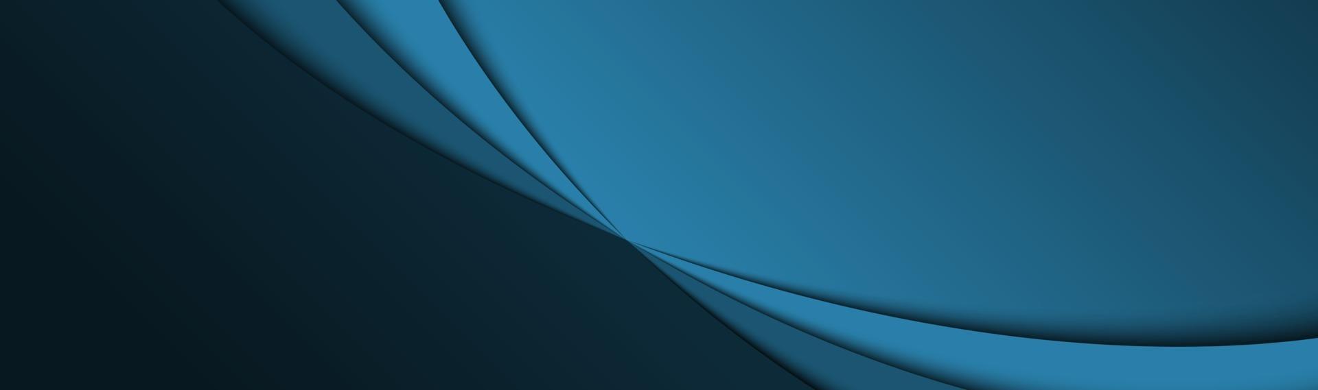blauwe abstracte kop met donkere rondingen vectorillustratie met lege ruimte voor uw tekst zakelijke sjabloon banner vector