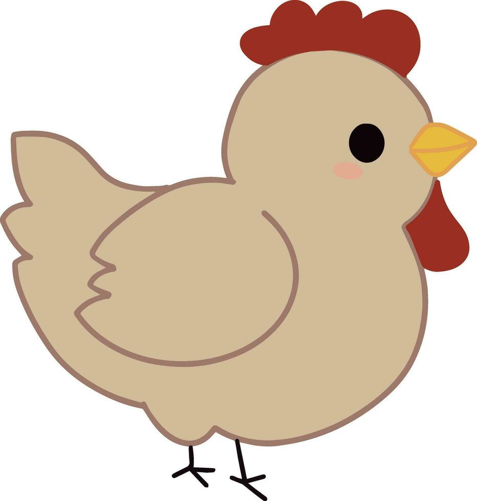illustratie van weinig kip vector voor kinderen