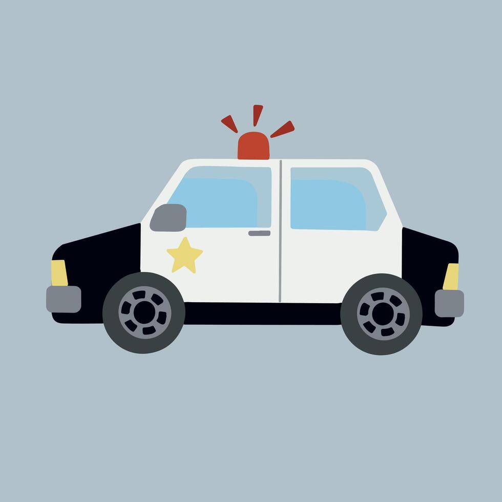 portret van Politie auto officier Sherif illustratie vector