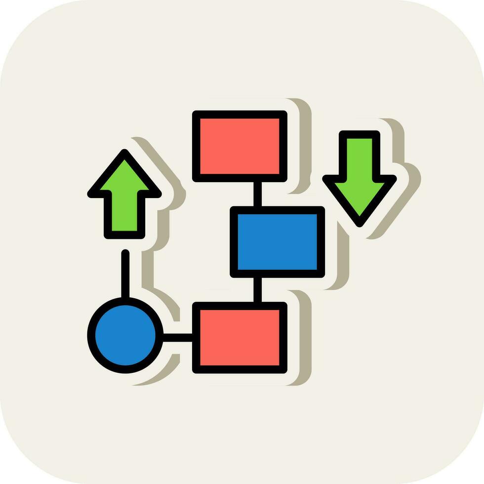 stromen diagram vector icoon ontwerp