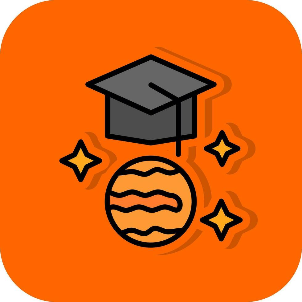 diploma uitreiking hoed vector icoon ontwerp