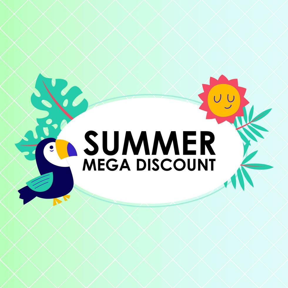 zomer uitverkoop brochure korting vector. speciaal prijs aanbod coupon voor sociaal media na, Promotie advertentie, boodschappen doen folder, bon, website campagne en reclame vector