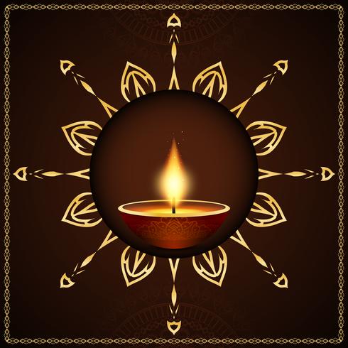 Abstracte artistieke Gelukkige Diwali decoratieve achtergrond vector