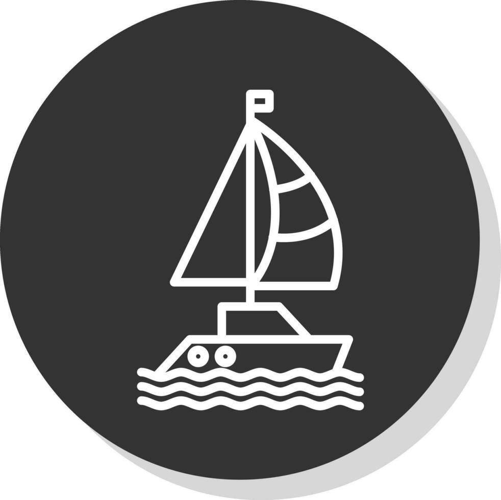 zeilboot vector icoon ontwerp