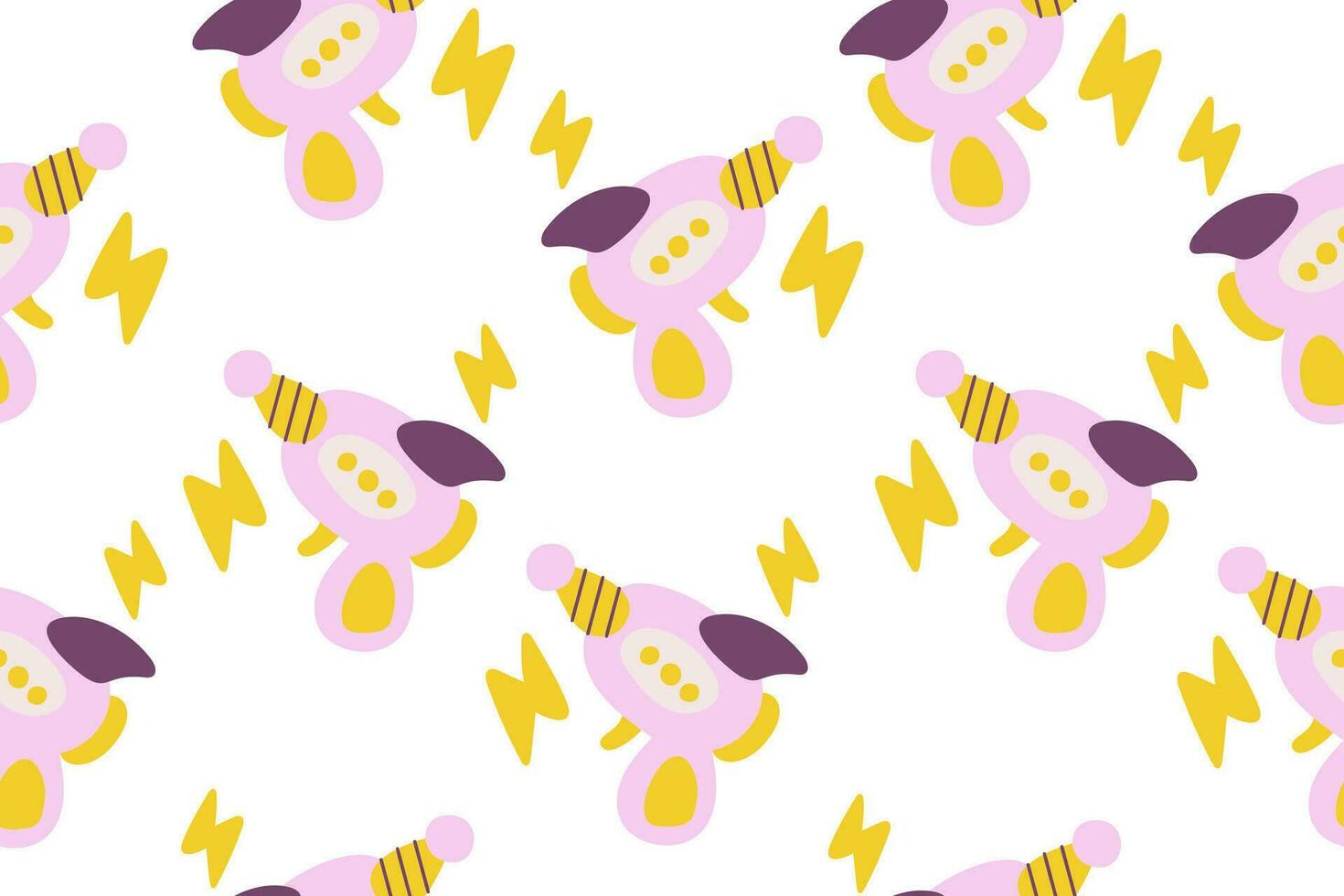 kawaii buitenste ruimte naadloos patroon achtergrond. schattig kosmisch heelal themed voor kleding, textiel en omhulsel papier vector