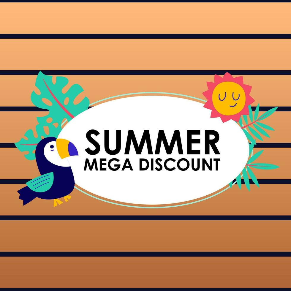 zomer uitverkoop brochure korting vector. speciaal prijs aanbod coupon voor sociaal media na, Promotie advertentie, boodschappen doen folder, bon, website campagne en reclame vector