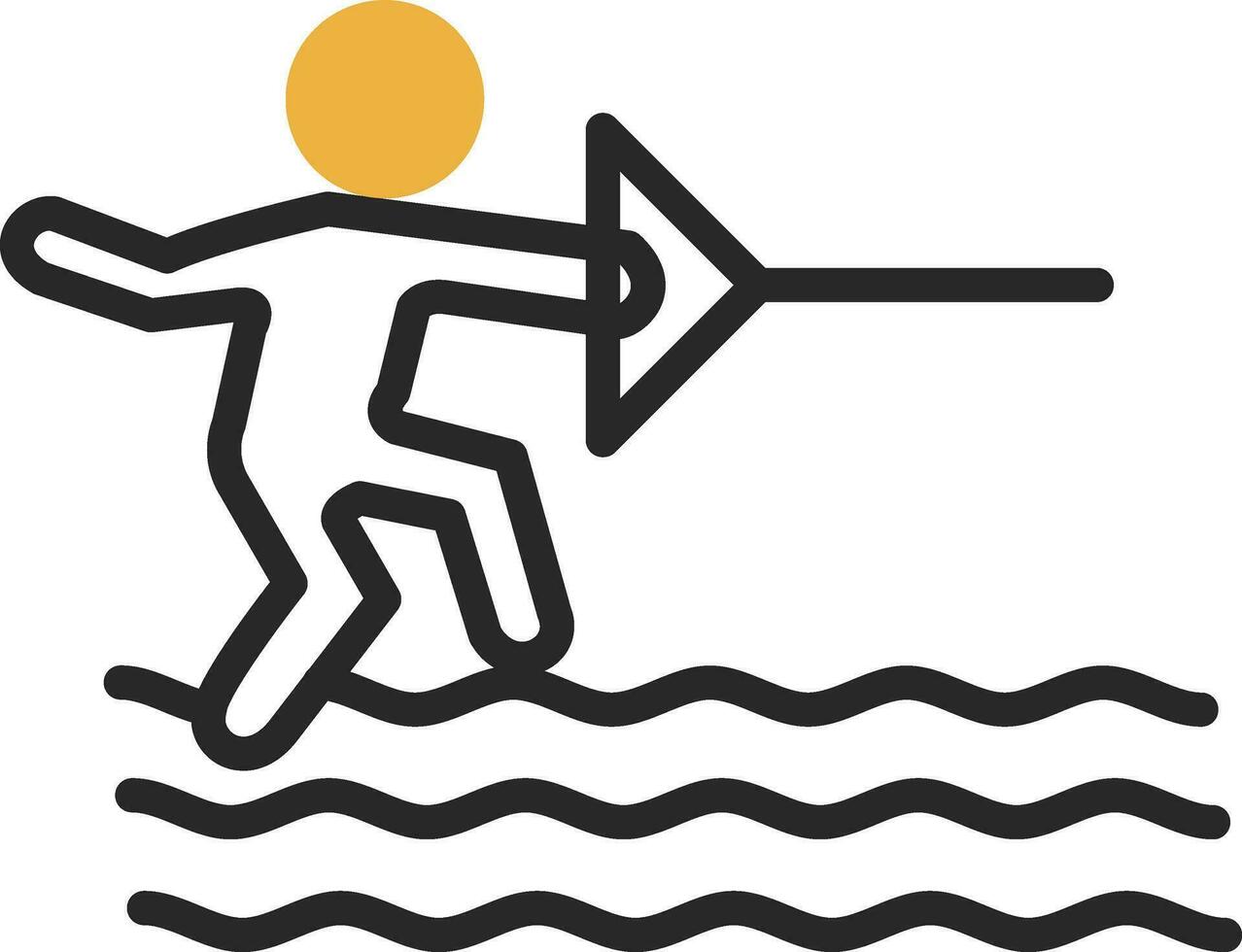 water ski vector icoon ontwerp