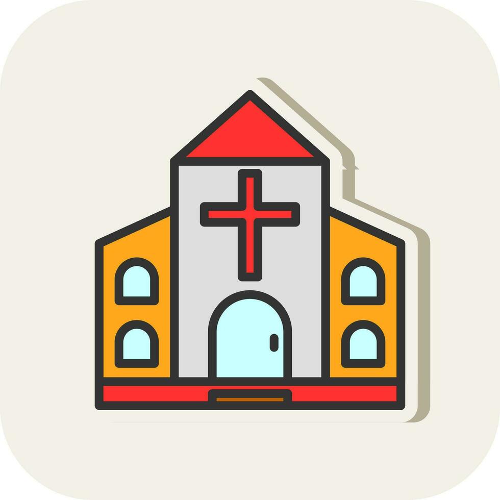 kerk vector icoon ontwerp