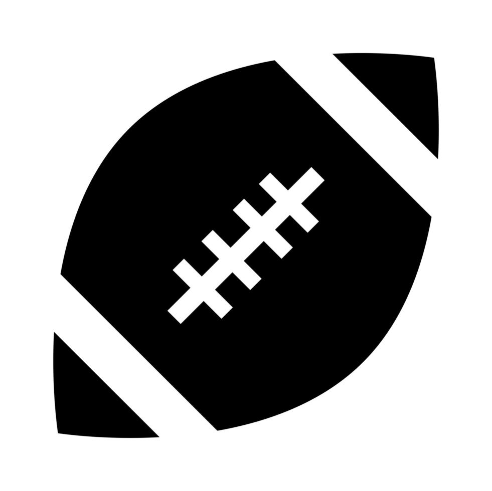 Amerikaans voetbal balspel sport professioneel en recreatief silhouet ontwerp icoon vector