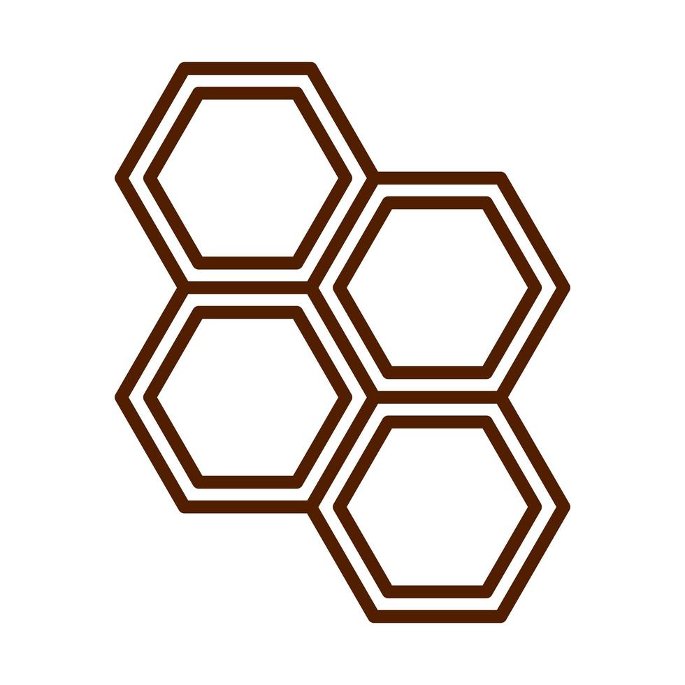 gezonde voeding verse voeding honing bijenkorf lijn stijlicoon vector