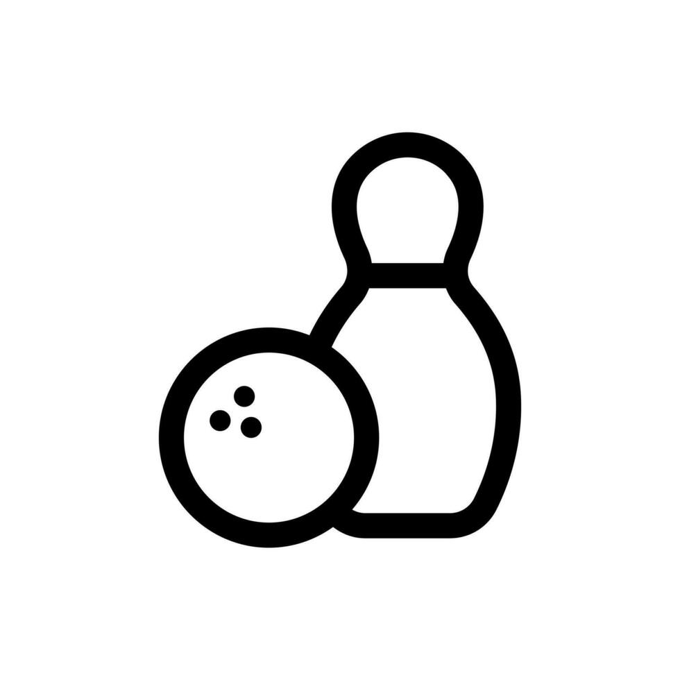 gemakkelijk bowling icoon. de icoon kan worden gebruikt voor websites, afdrukken Sjablonen, presentatie Sjablonen, illustraties, enz vector