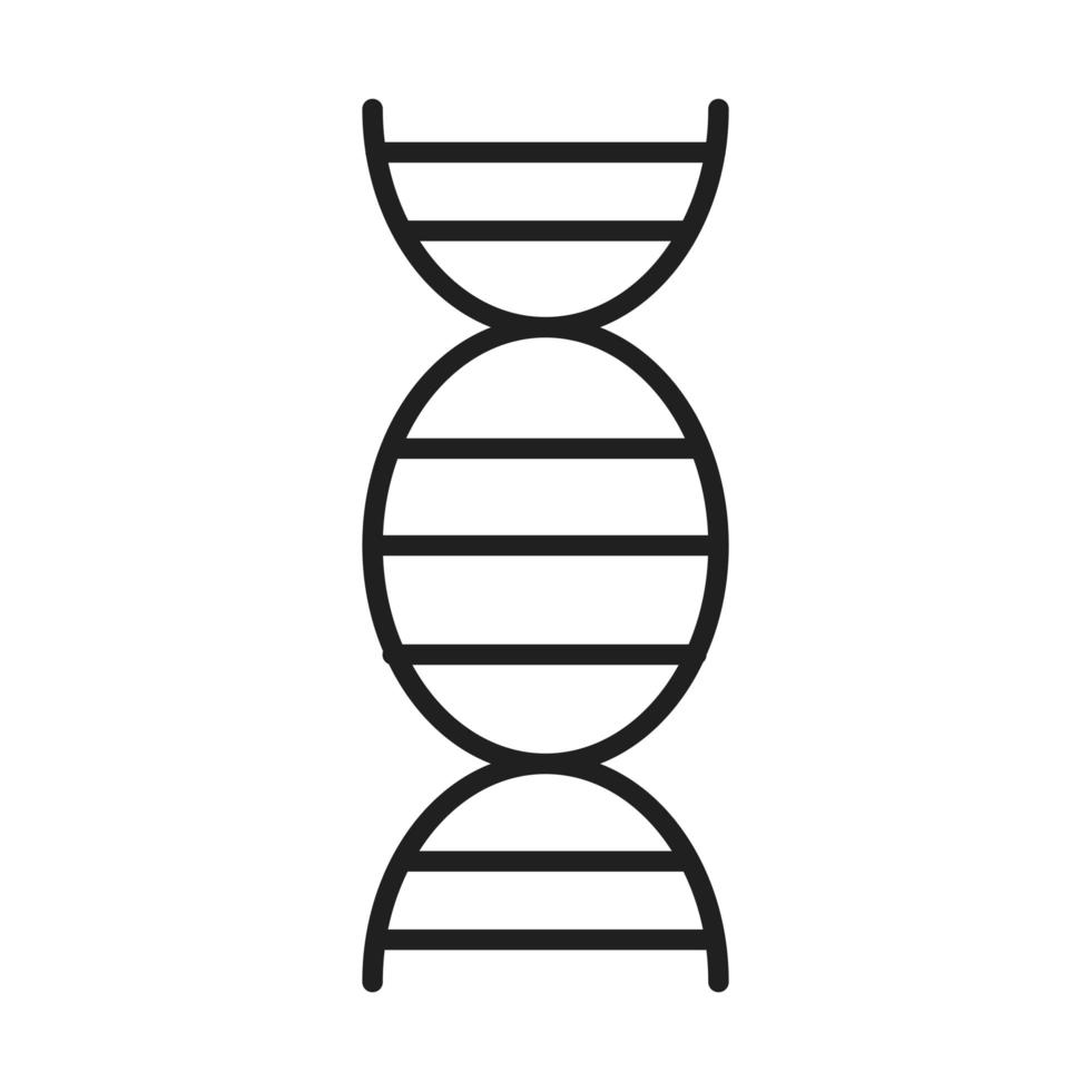 wetenschap molecuul dna gezondheidszorg medische en ziekenhuis pictogram lijn stijlicoon vector