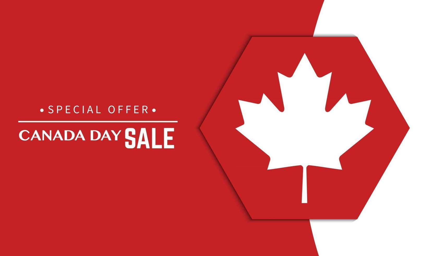 eenvoudig Canada Day-verkoopsjabloon vector