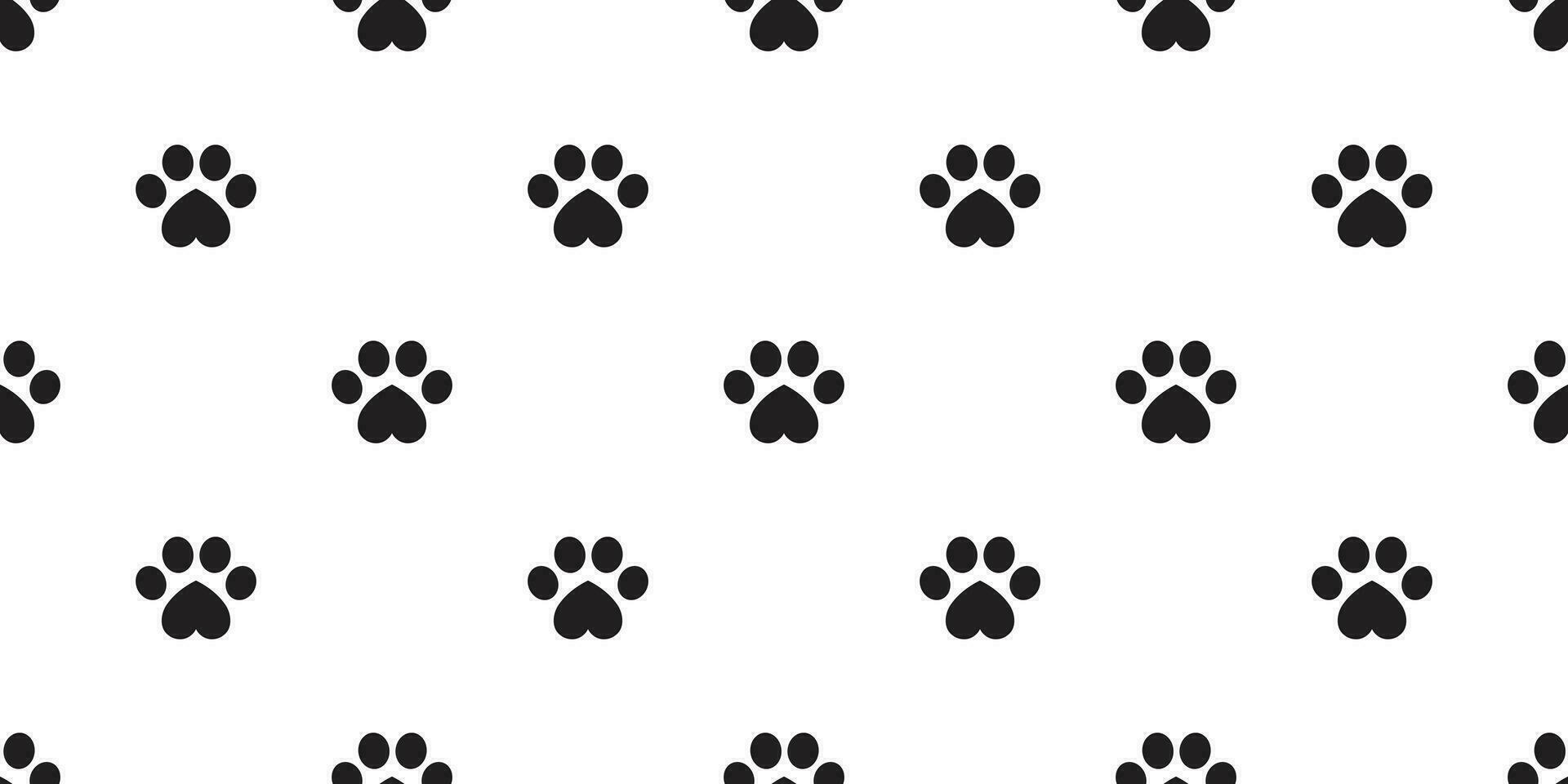 hond poot naadloos vector voetafdruk patroon hart Valentijn katje puppy tegel achtergrond herhaling behang geïsoleerd illustratie