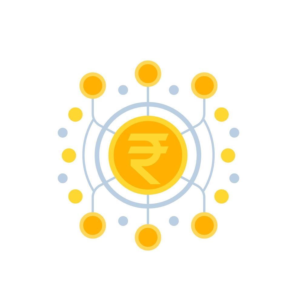 Indiase roepie geld vector icon