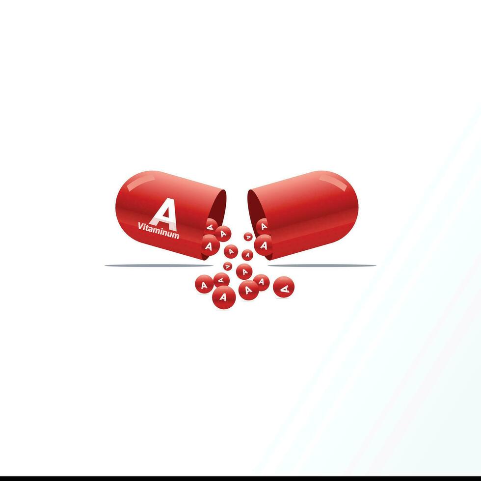 vitamine capsule of pil. dieet supplementen. vector