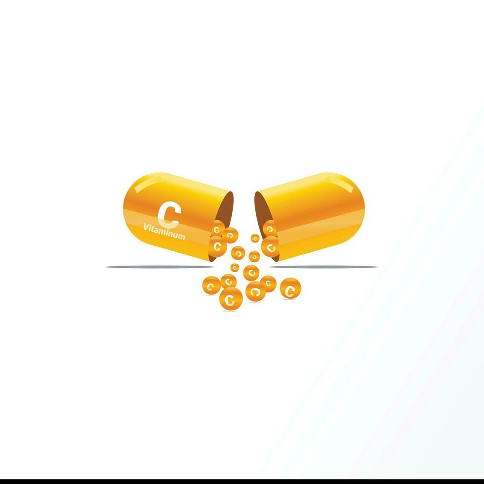 vitamine capsule of pil. dieet supplementen. vector