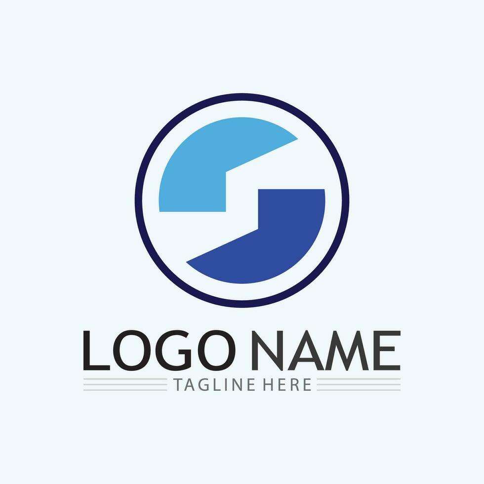 bedrijf zakelijke s brief logo en s logo ontwerp vector