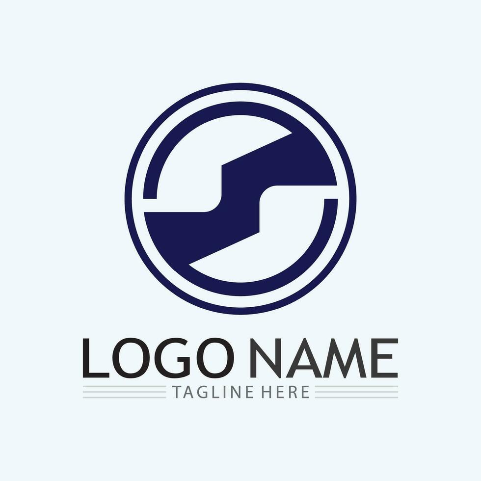 bedrijf zakelijke s brief logo en s logo ontwerp vector