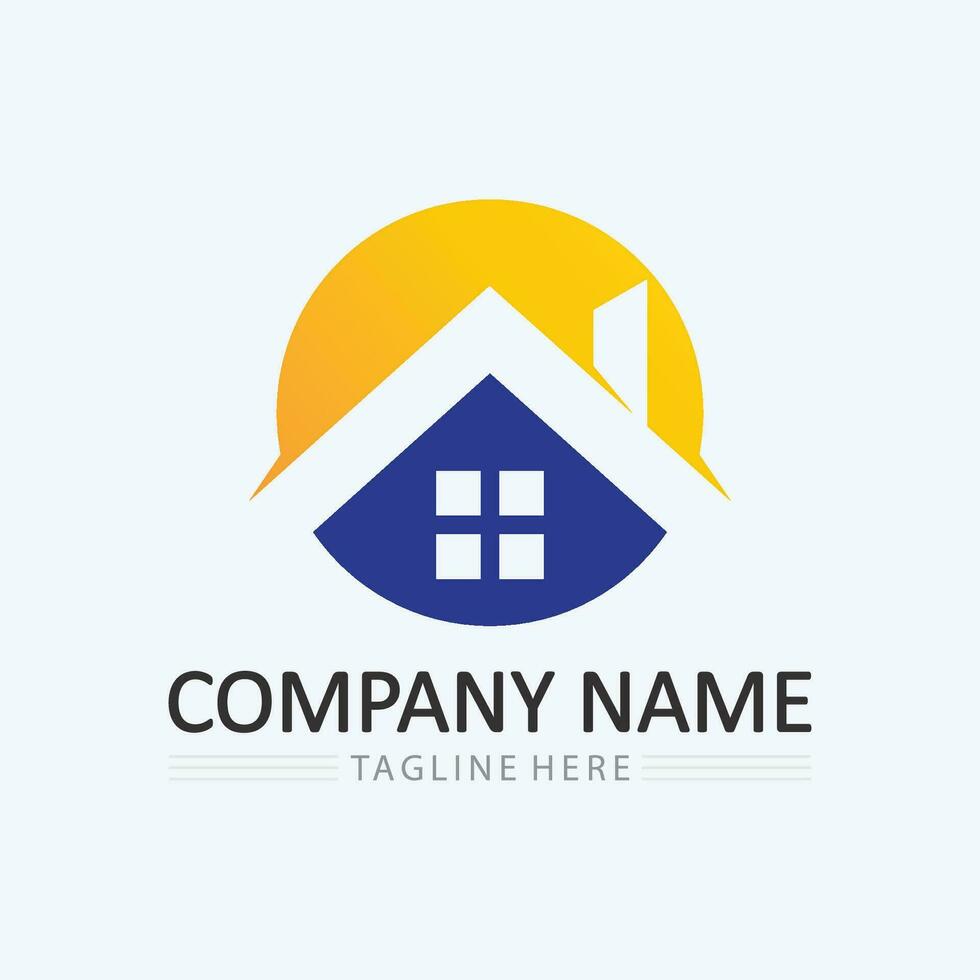 huis logo icoon vector illustratie ontwerp sjabloon.home en huis logo ontwerp vector, logo , architectuur en gebouw, ontwerp eigendom , blijven Bij huis landgoed bedrijf logo.