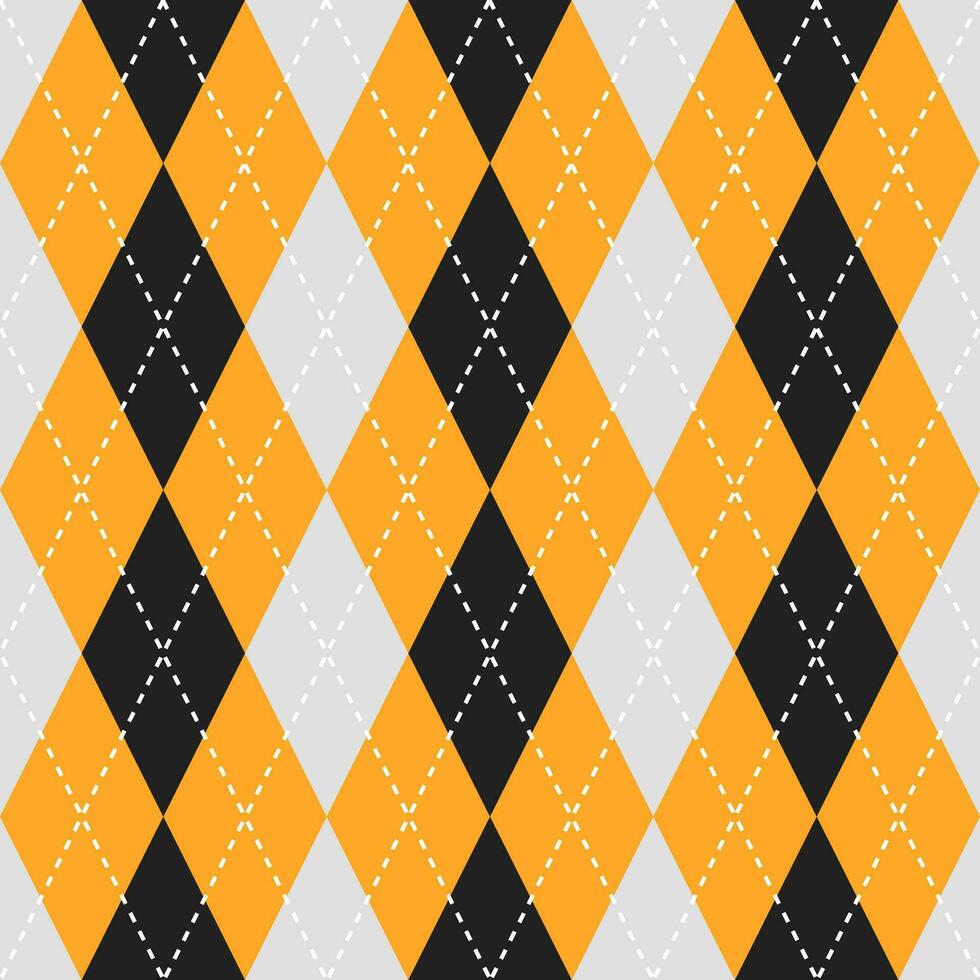 zwart en geel kleur argyle patroon. argyle vector patroon. argyle patroon. naadloos meetkundig patroon voor kleding, omhulsel papier, achtergrond, achtergrond, geschenk kaart, trui.